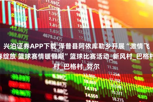 兴泊证券APP下载 泽普县阿依库勒乡开展“激情飞扬 青春绽放 篮球赛情暖假期”篮球比赛活动_新风村_巴格村_努尔